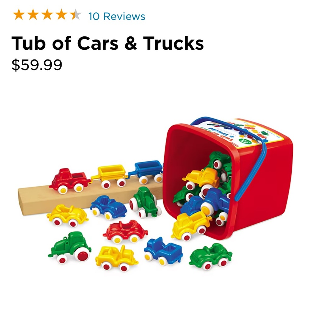 Lakeshore Tub of Cars & Trucks